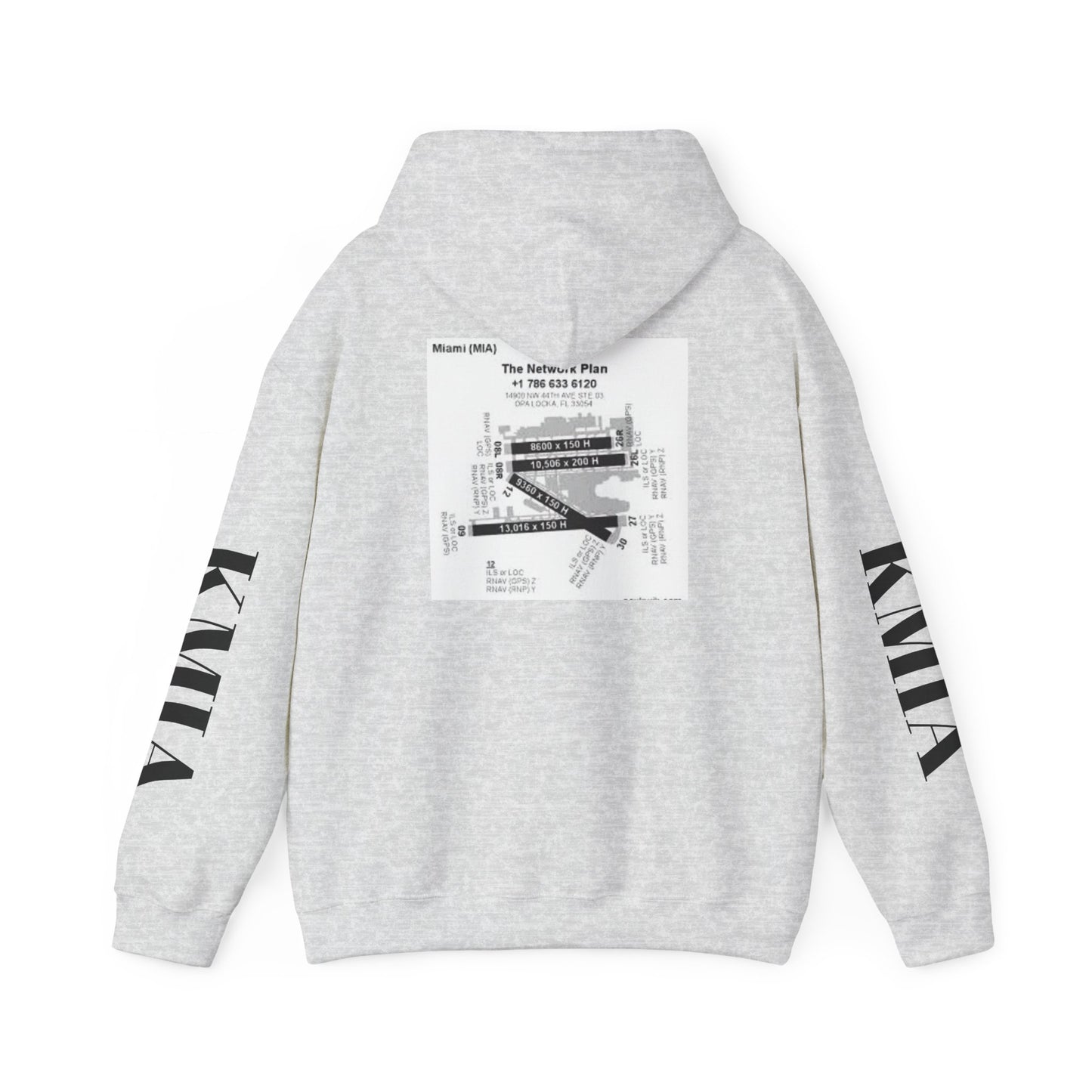 KMIA airport map hoodie