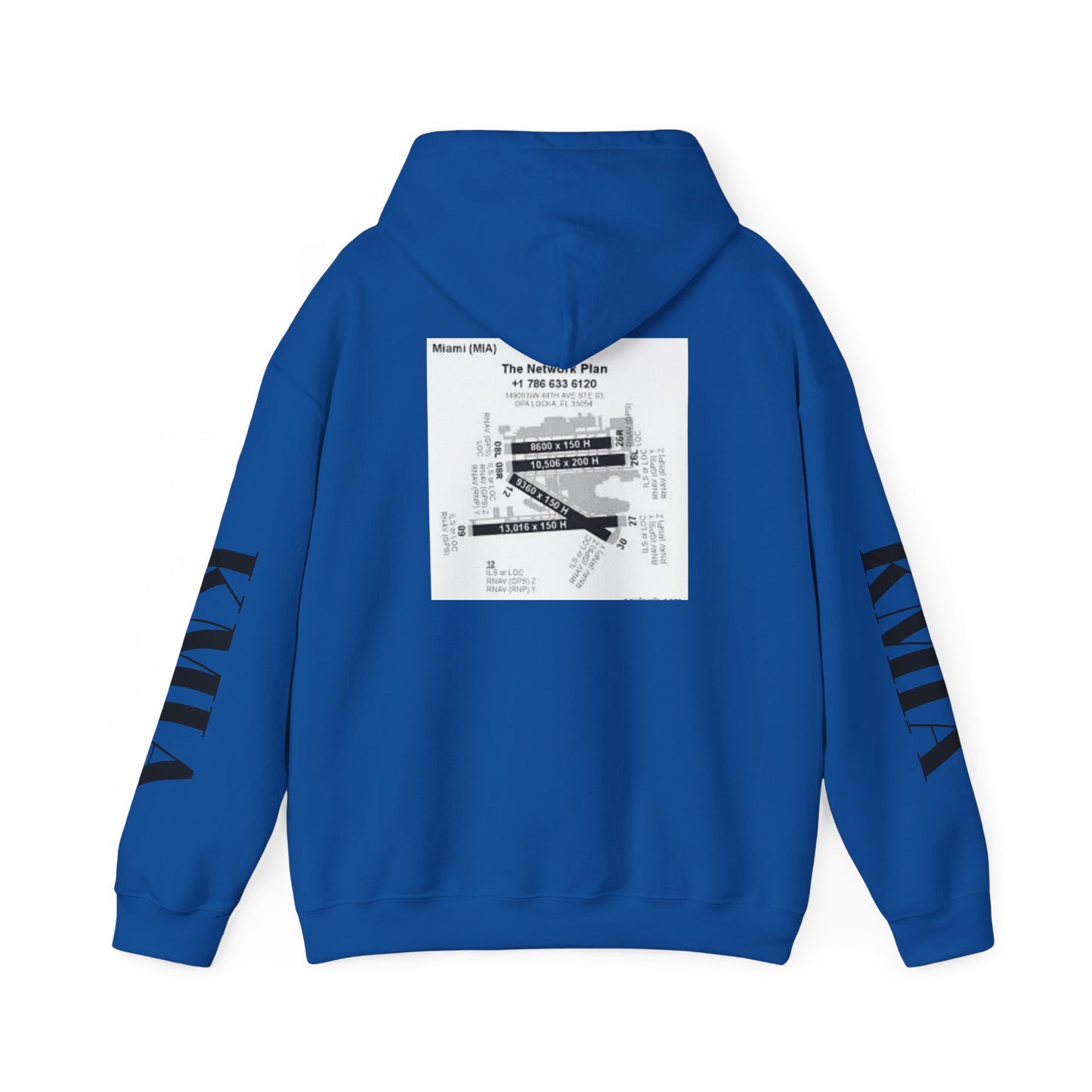 KMIA airport map hoodie