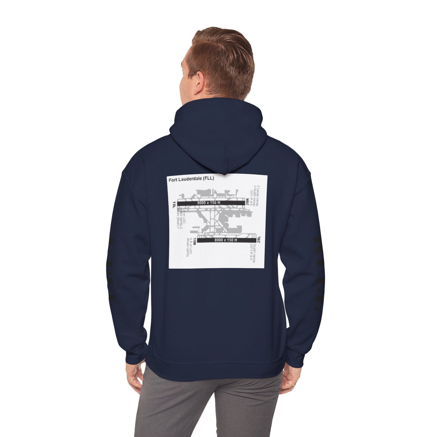 KFLL airport map hoodie
