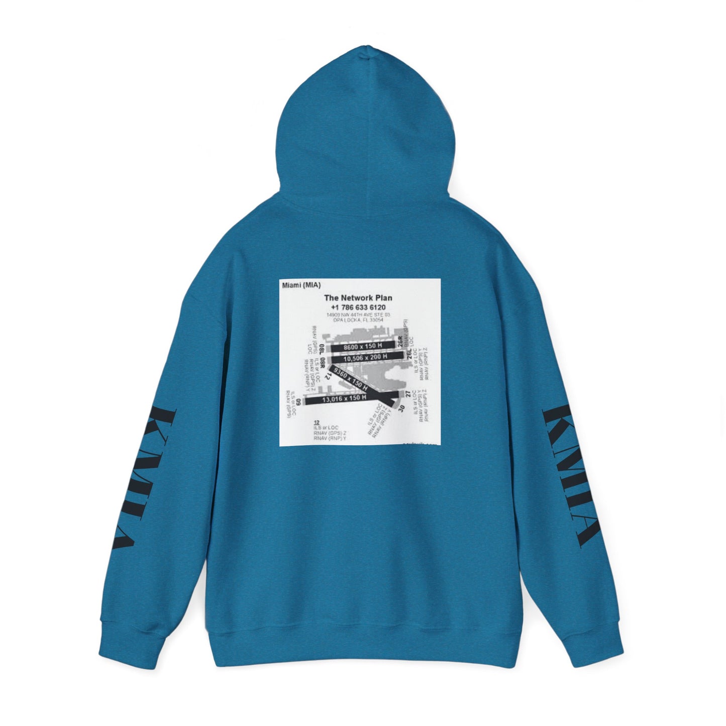KMIA airport map hoodie
