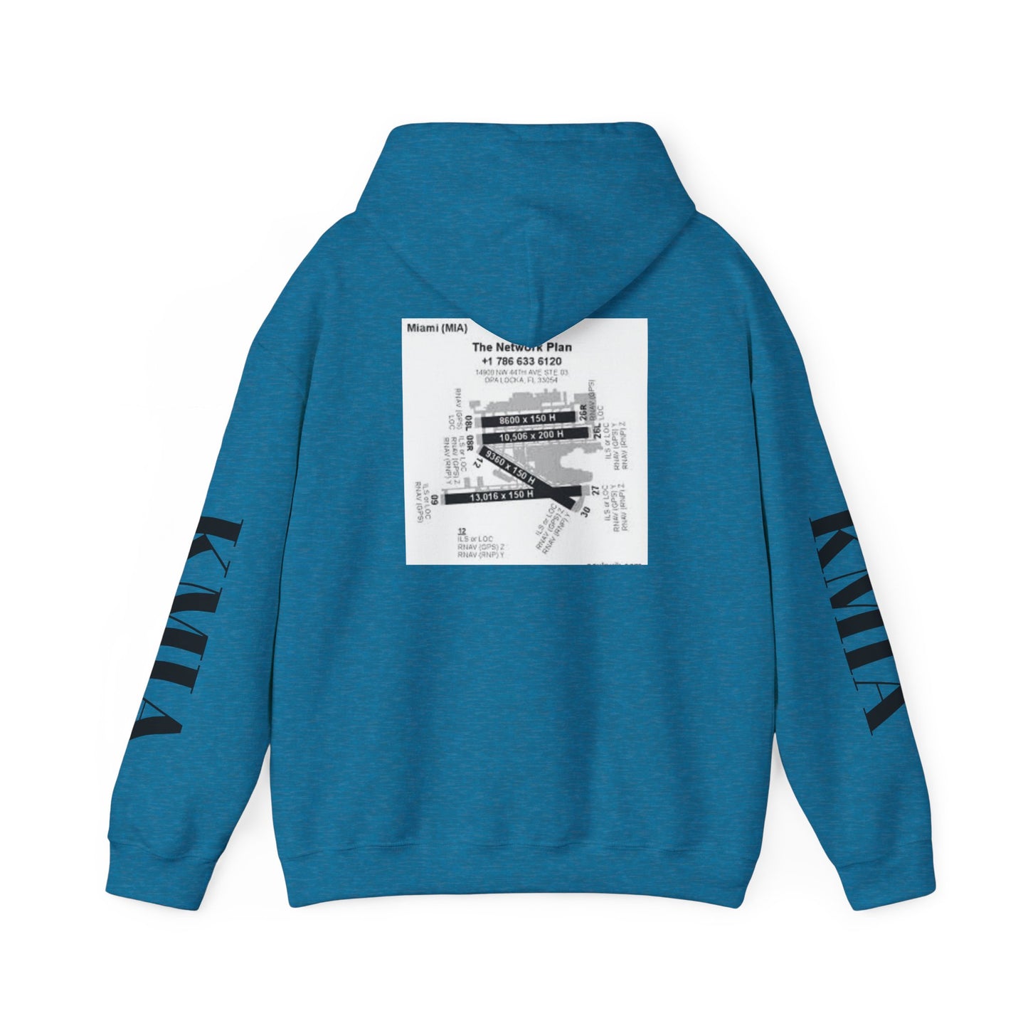 KMIA airport map hoodie