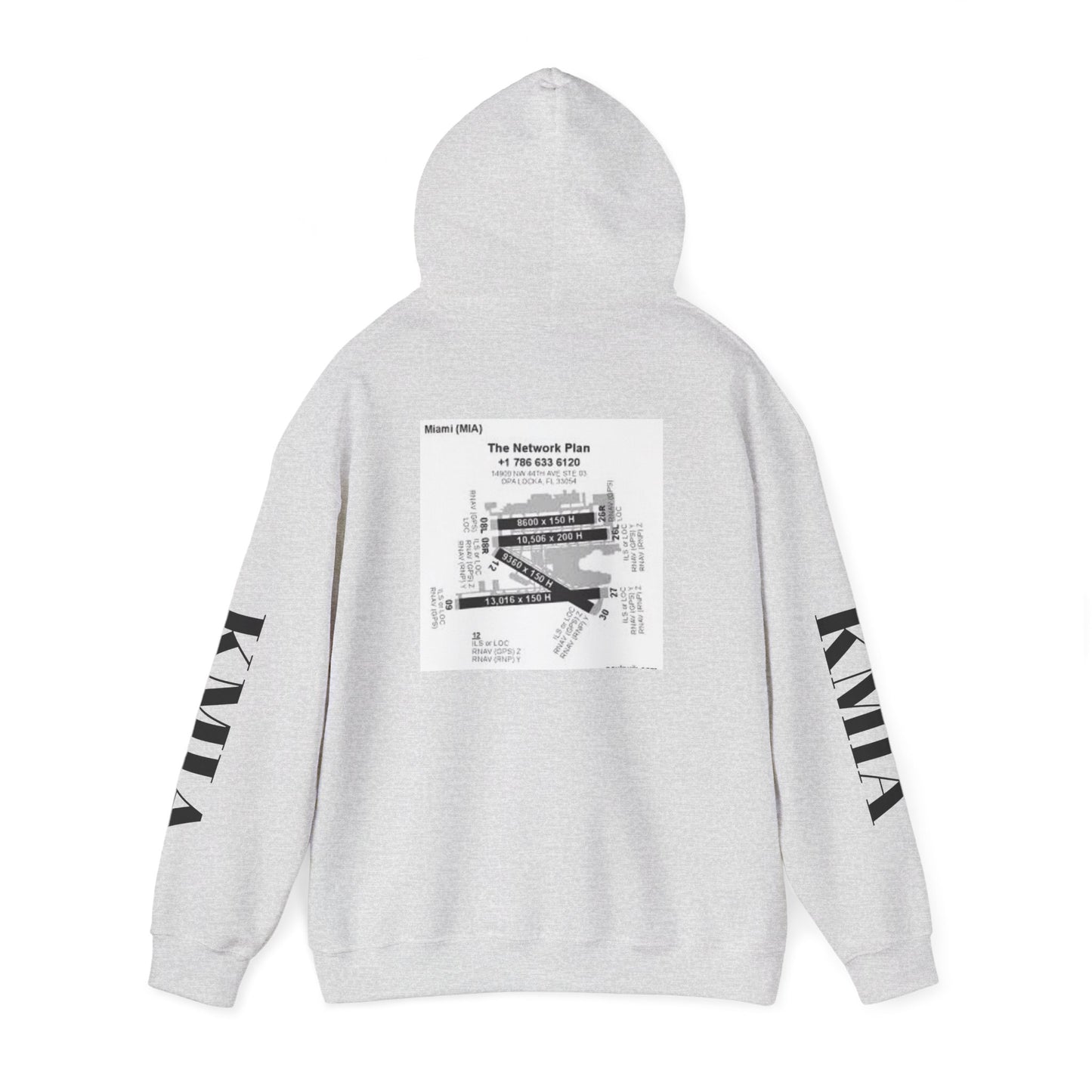 KMIA airport map hoodie