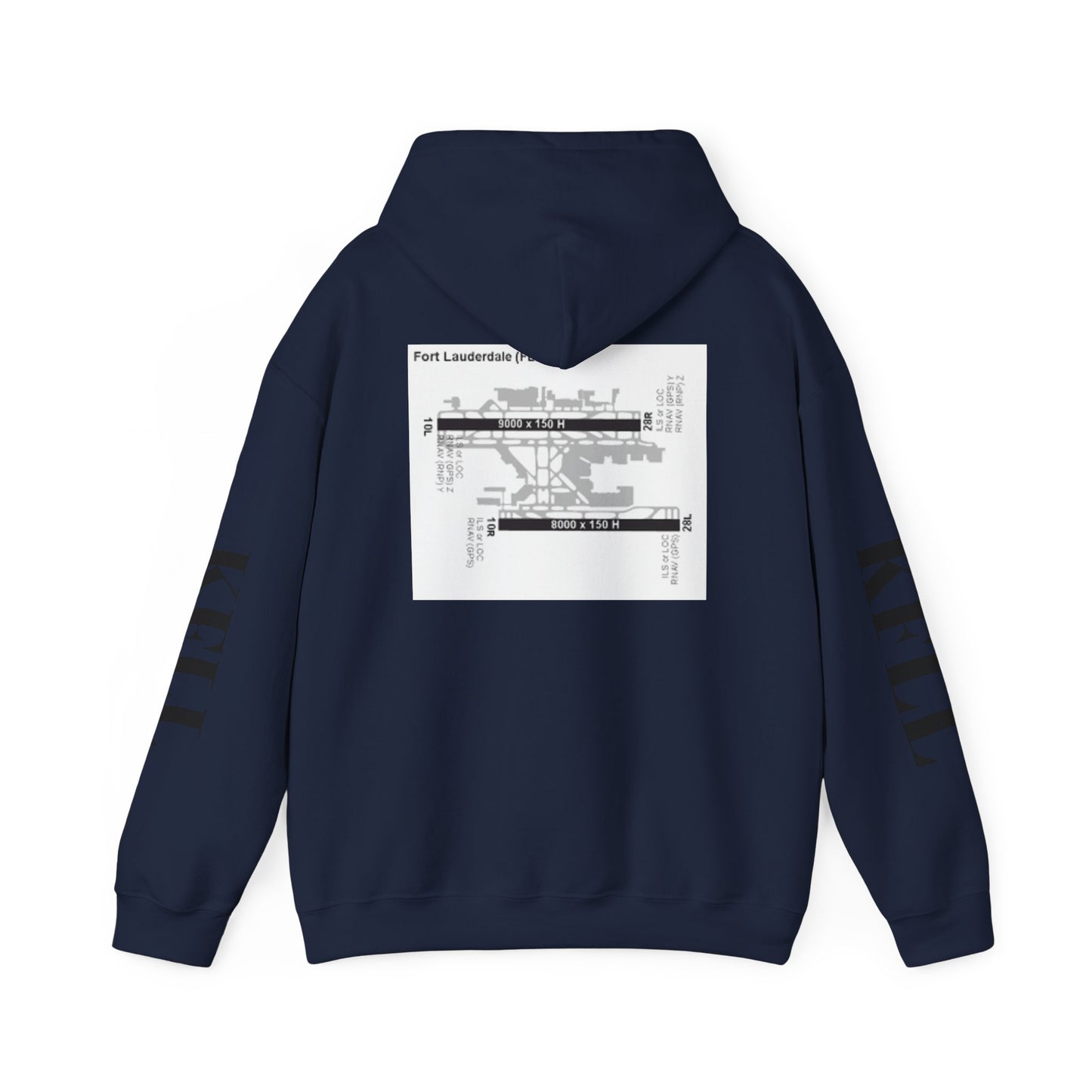 KFLL airport map hoodie
