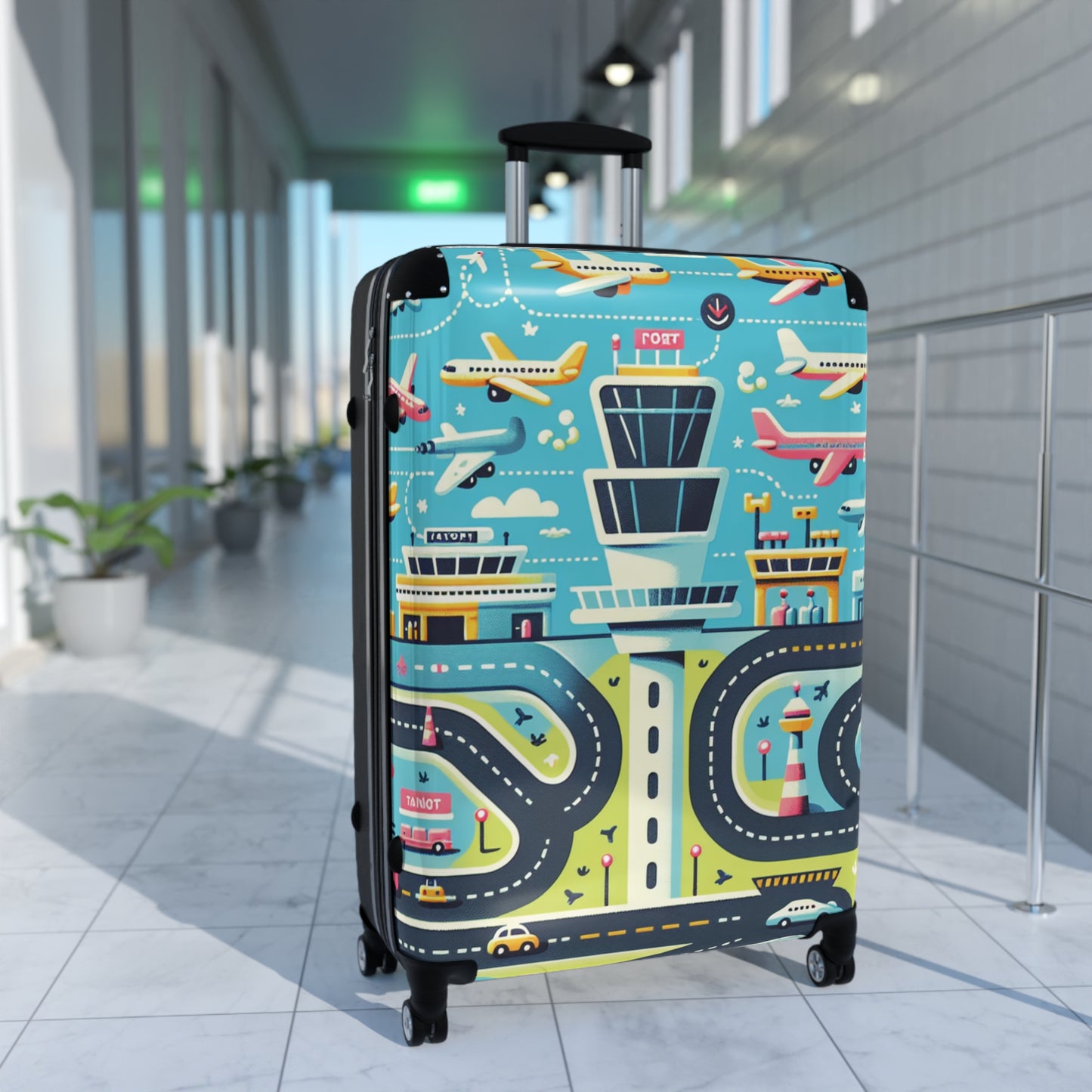 airport pattern suitcase