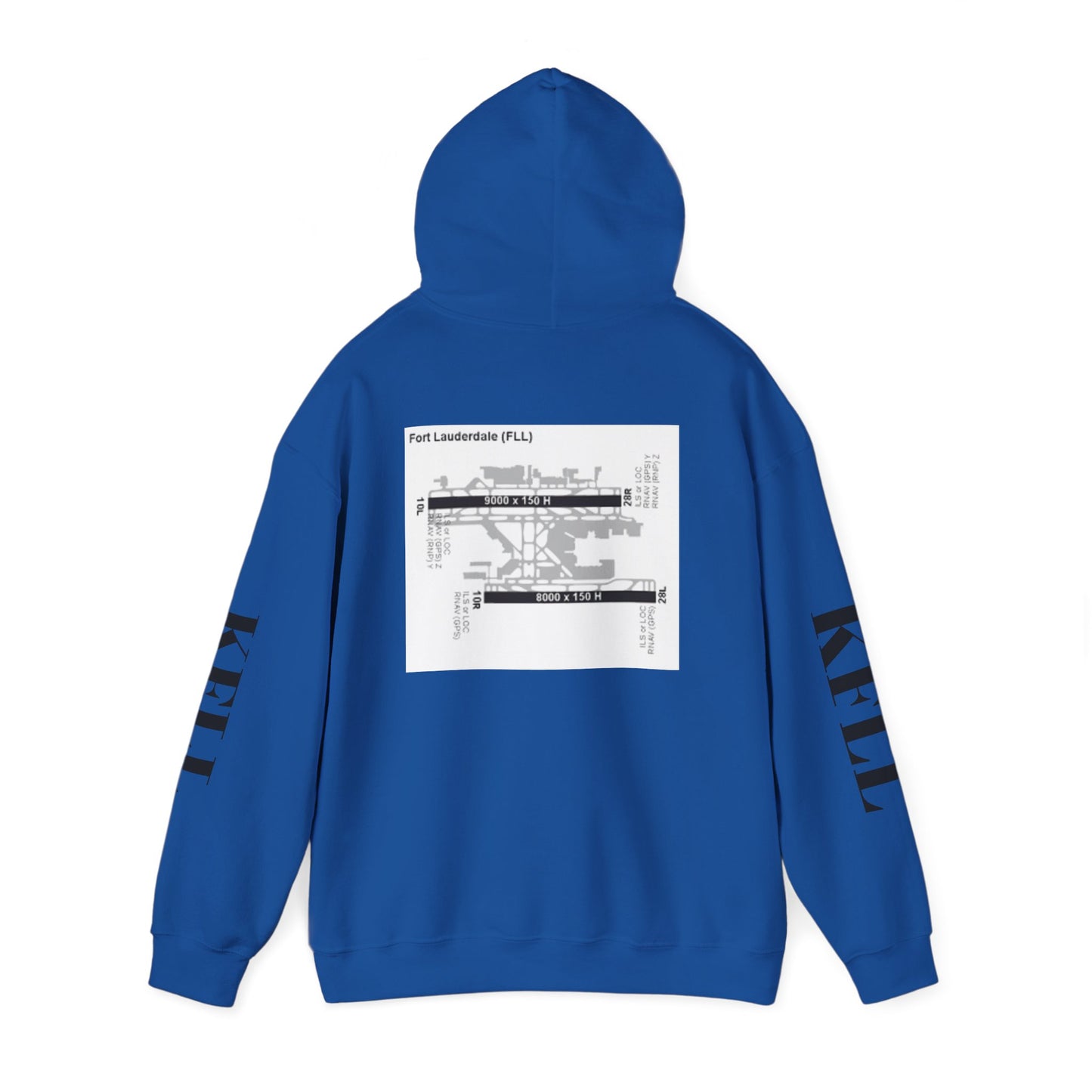KFLL airport map hoodie
