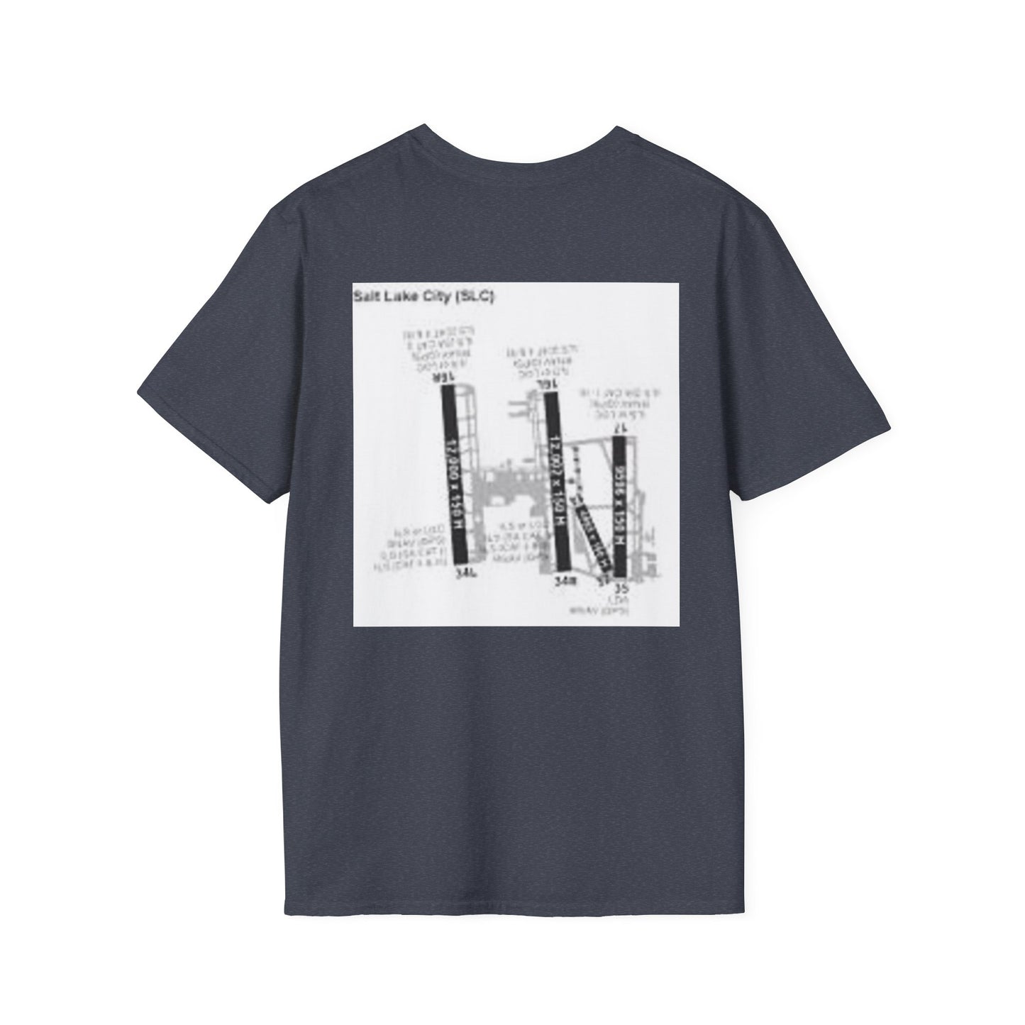 KSLC airport map t-shirt