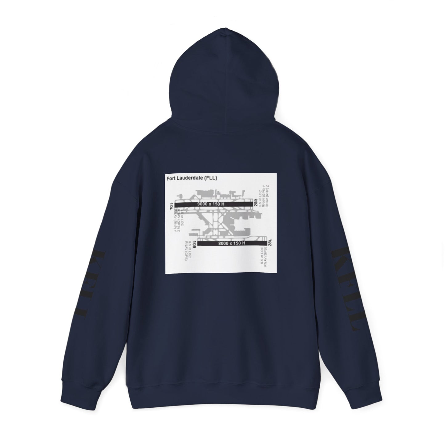 KFLL airport map hoodie