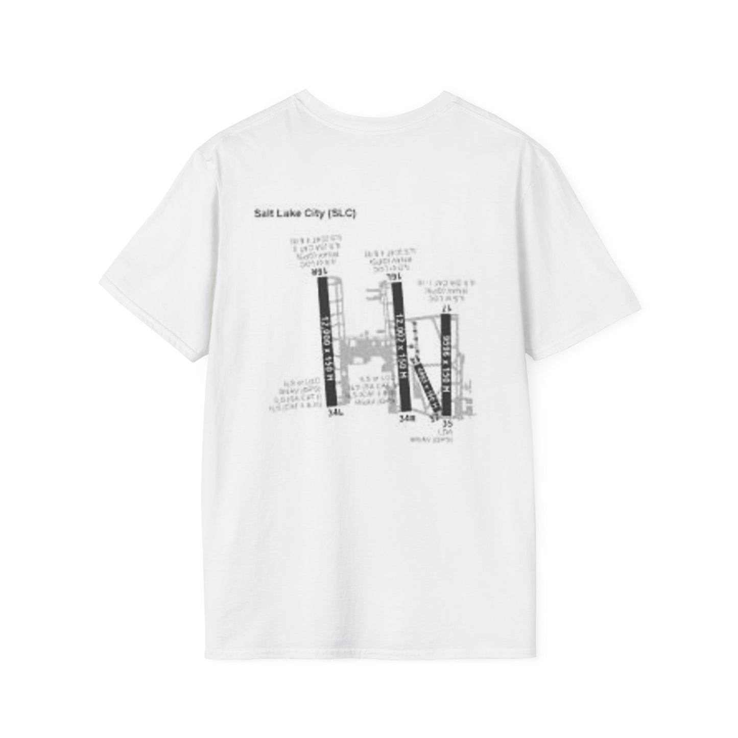 KSLC airport map t-shirt