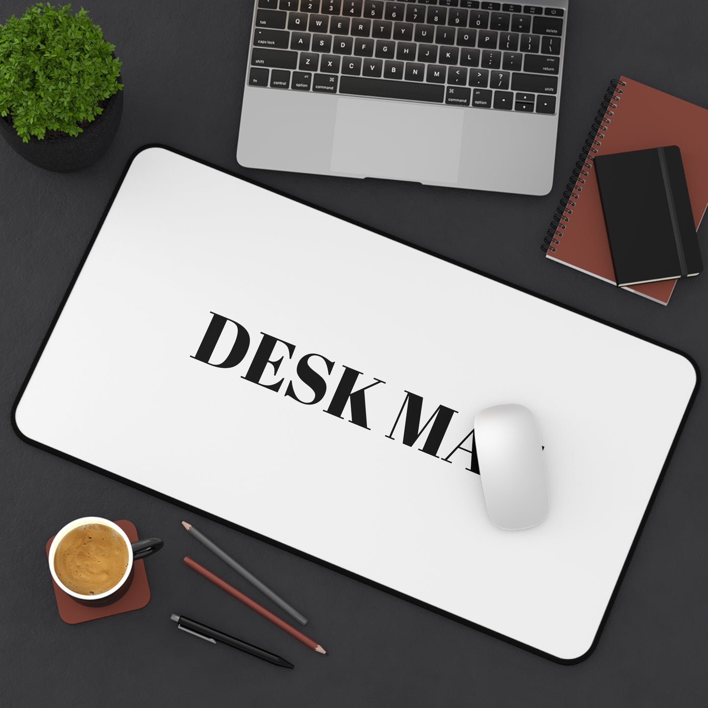 Minimalist Black Desk Mat for Home Office & Study