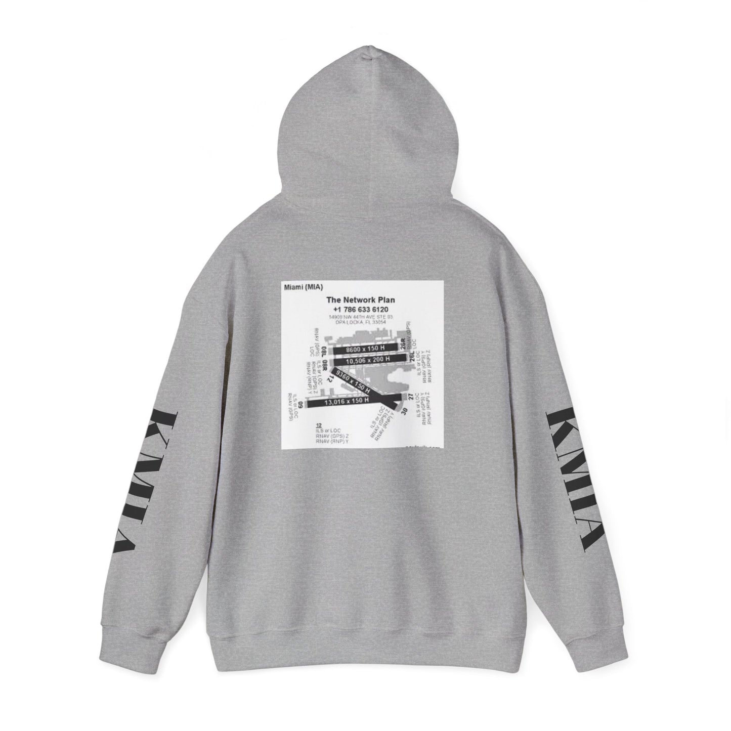 KMIA airport map hoodie