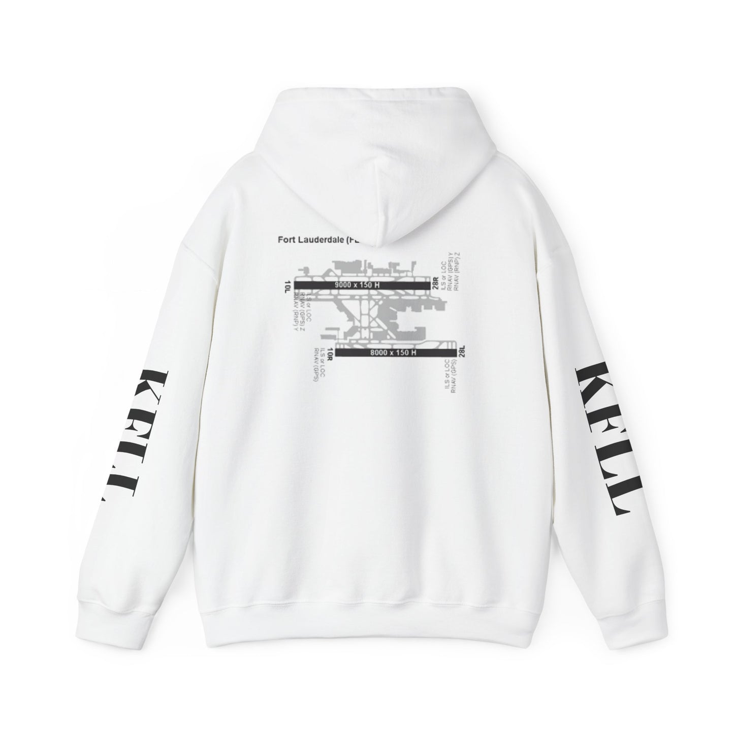 KFLL airport map hoodie