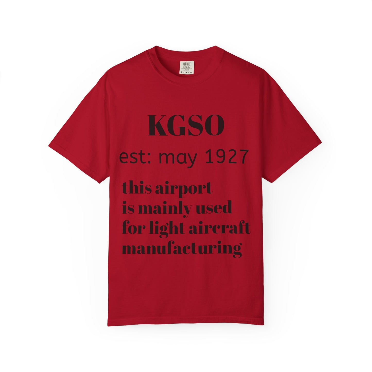 (NEW!!!!) KGSO airport t-shirt