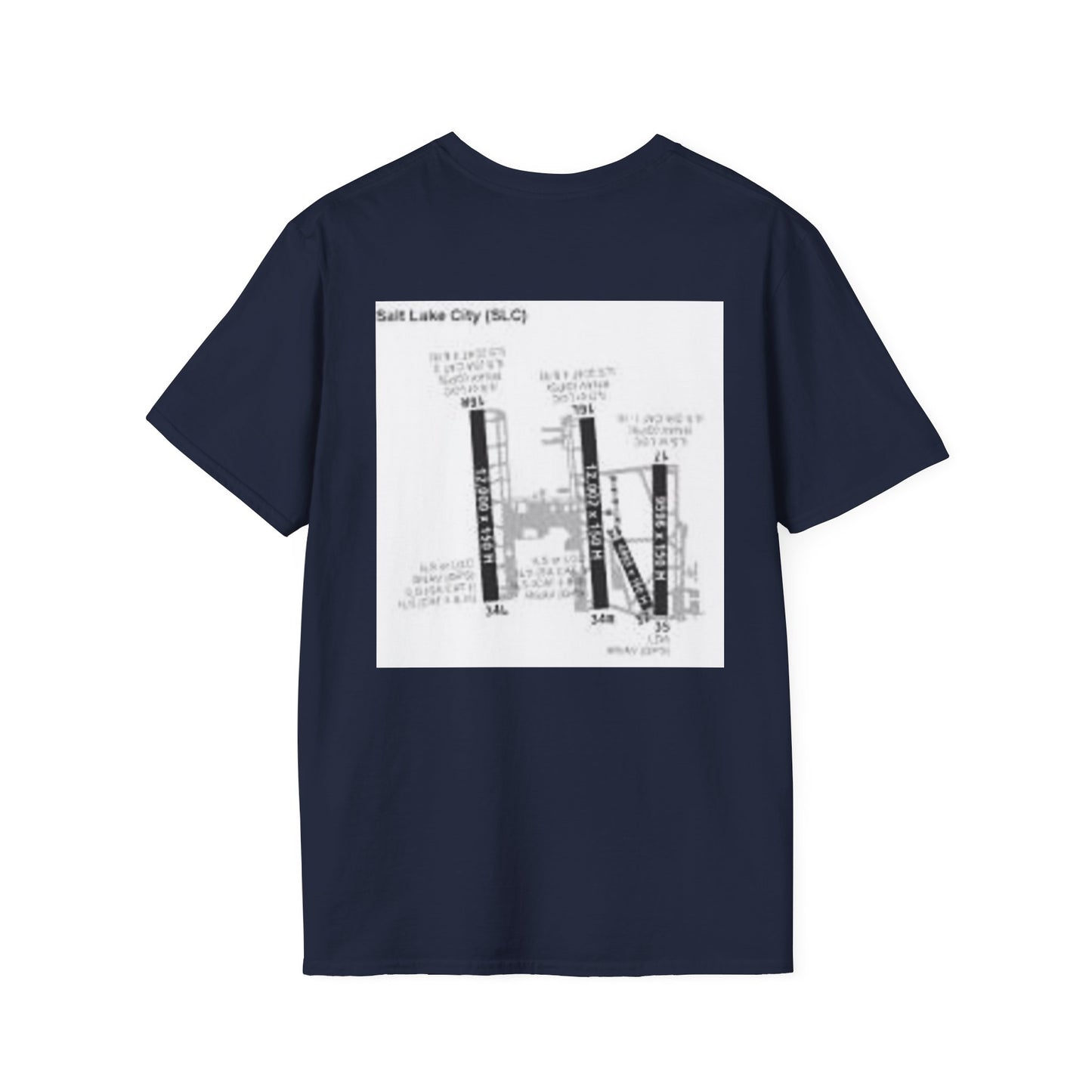 KSLC airport map t-shirt