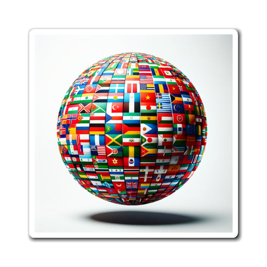 world flag magnet