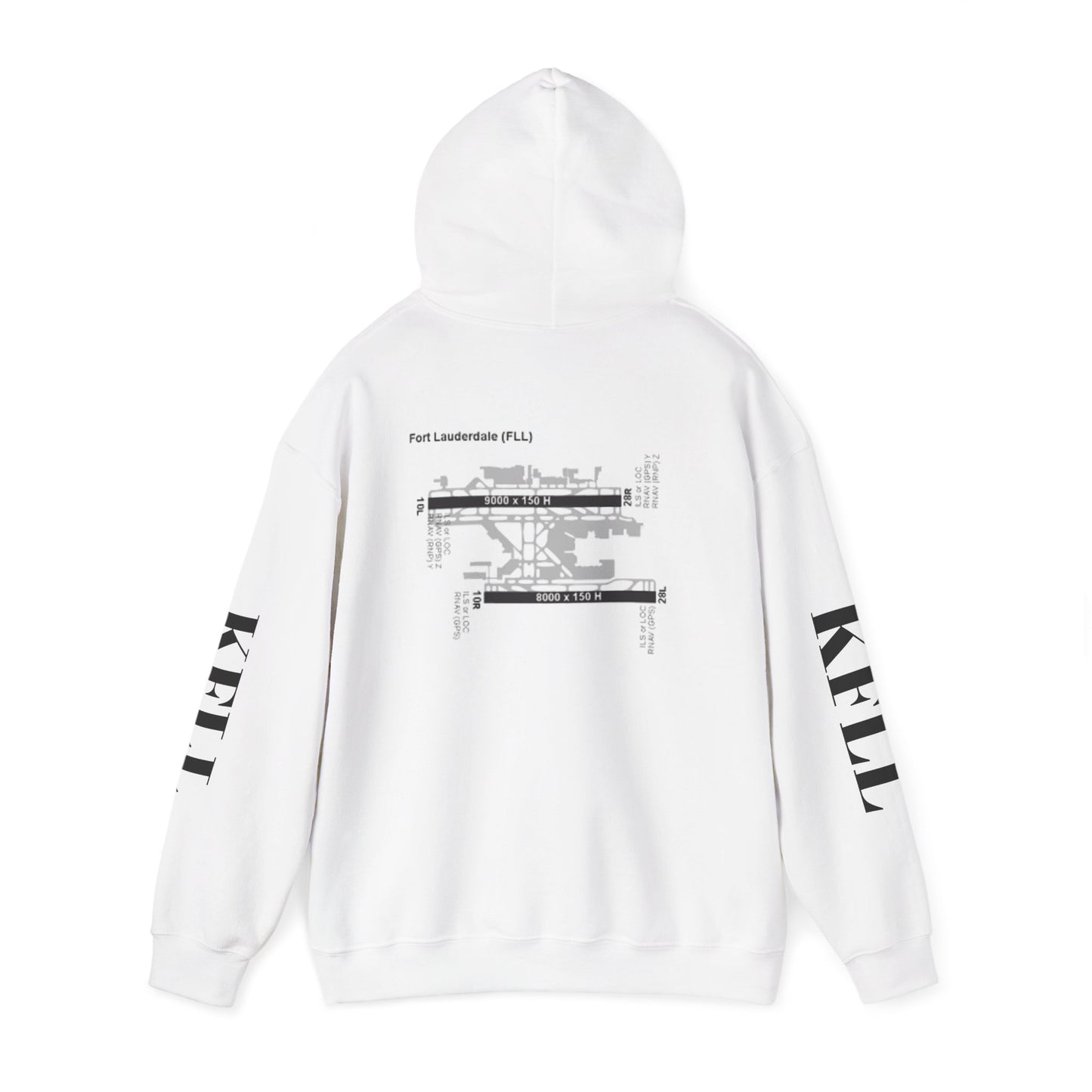 KFLL airport map hoodie