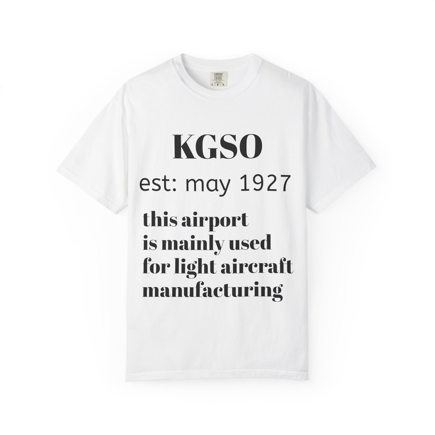 (NEW!!!!) KGSO airport t-shirt