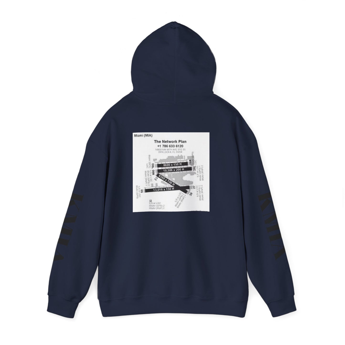 KMIA airport map hoodie