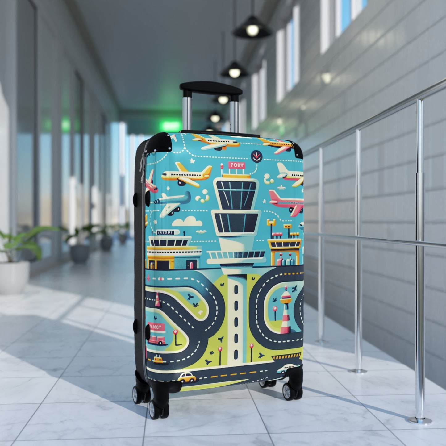 airport pattern suitcase