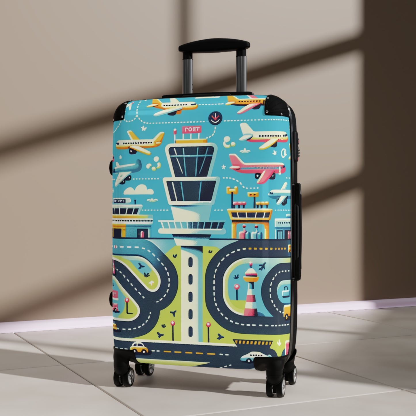 airport pattern suitcase