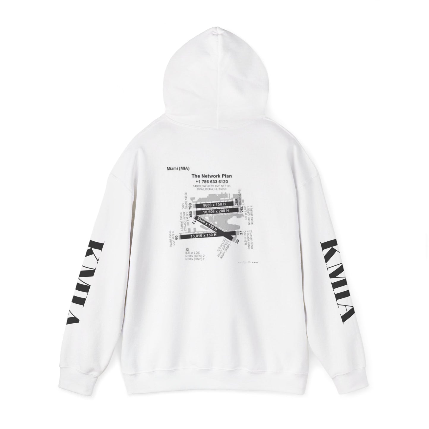 KMIA airport map hoodie