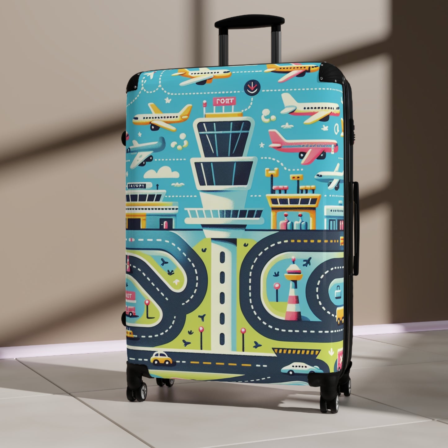 airport pattern suitcase