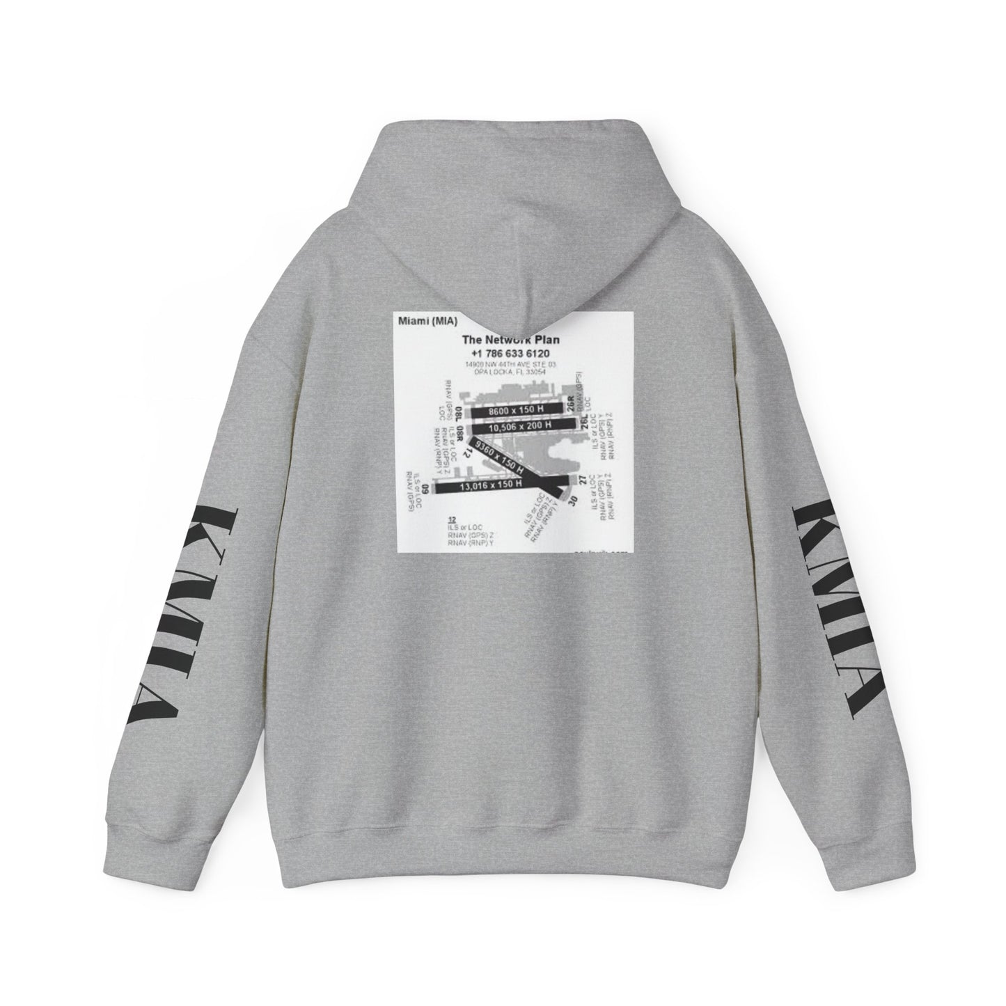 KMIA airport map hoodie
