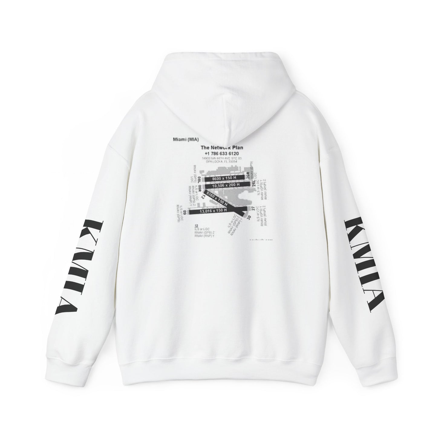 KMIA airport map hoodie